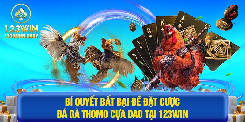 Bí quyết bất bại để đặt cược đá gà Thomo cựa dao tại 123win